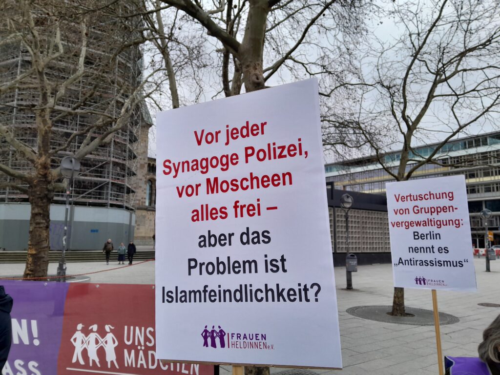Plakat bei der Aktion