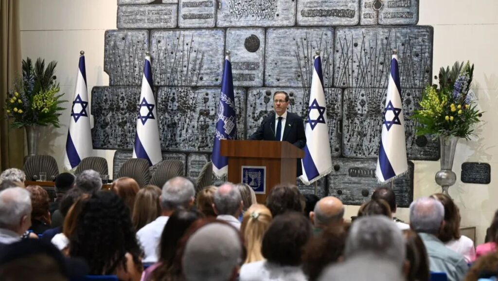 Israel Präsident Isaac Herzog bei Gedenkfeier zum Farhud