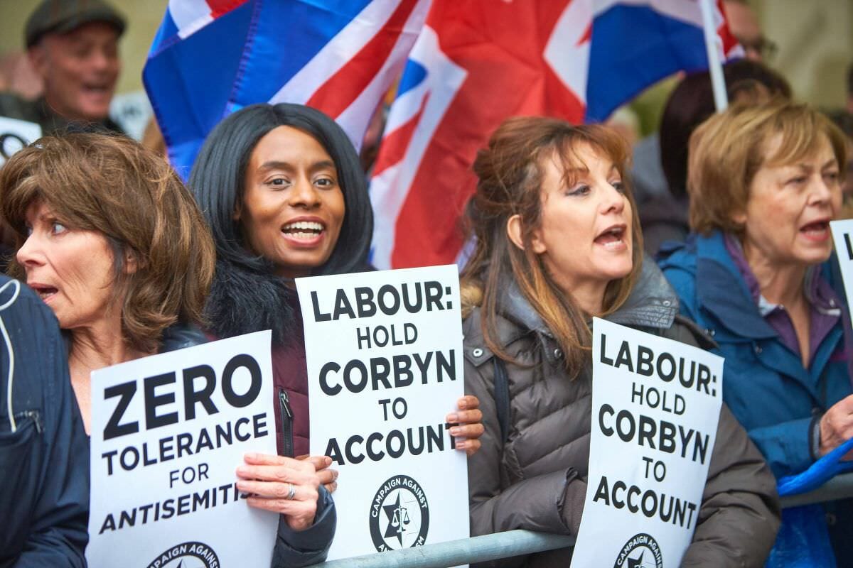 Demonstration gegen den Antisemitismus in der Labour Party