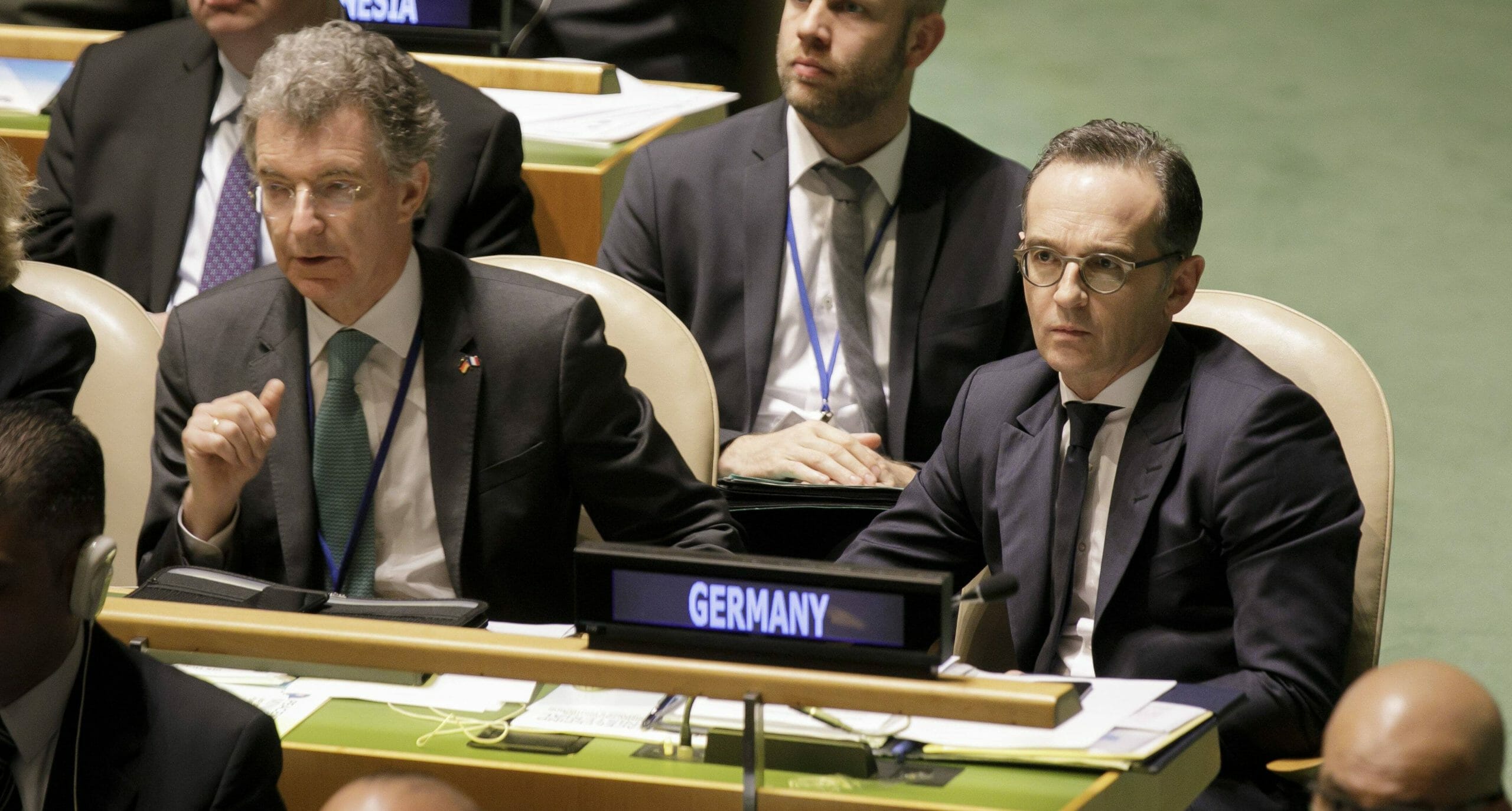 Der deutsche UN-Botschafter Christoph Heusgen mit Außenminister Heiko Maas