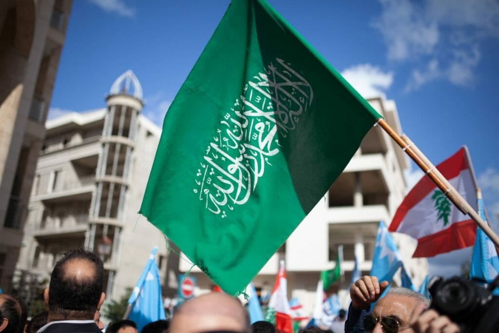 Demonstration anlässlich der Heimkehr Hariris in den Libanon im Jahr 2017