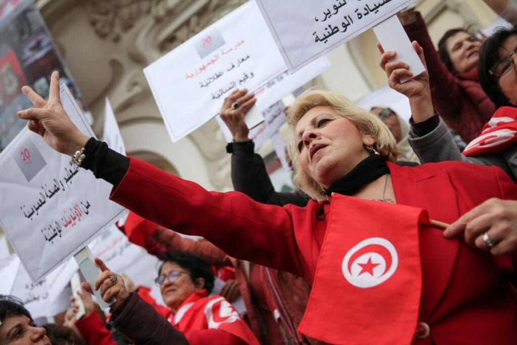 Demonstration tunesischer Frauen