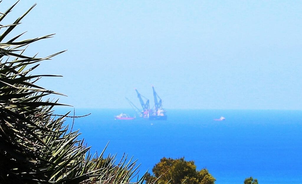 Blick auf das Leviathan-Gasfeld im Mittelmeer vor der Küste von Israel (Deror Avi/CC BY-SA 4.0)