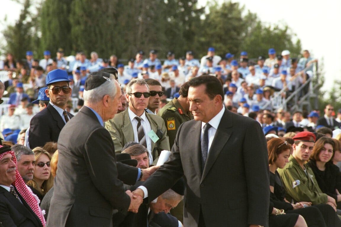 Mubarak, der Vater des Kalten Friedens, besuchte nur ein Mal Israel: zum Begräbnis von Jitzchak Rabin 1995 (Government Press Office/CC BY-NC-SA 2.0)