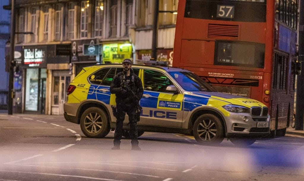 Tatort der Messerattacke in London