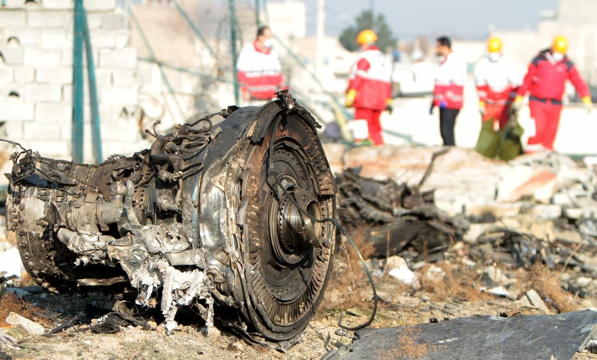 Absturzstelle des ukrainsichen Flugzeugs im Iran