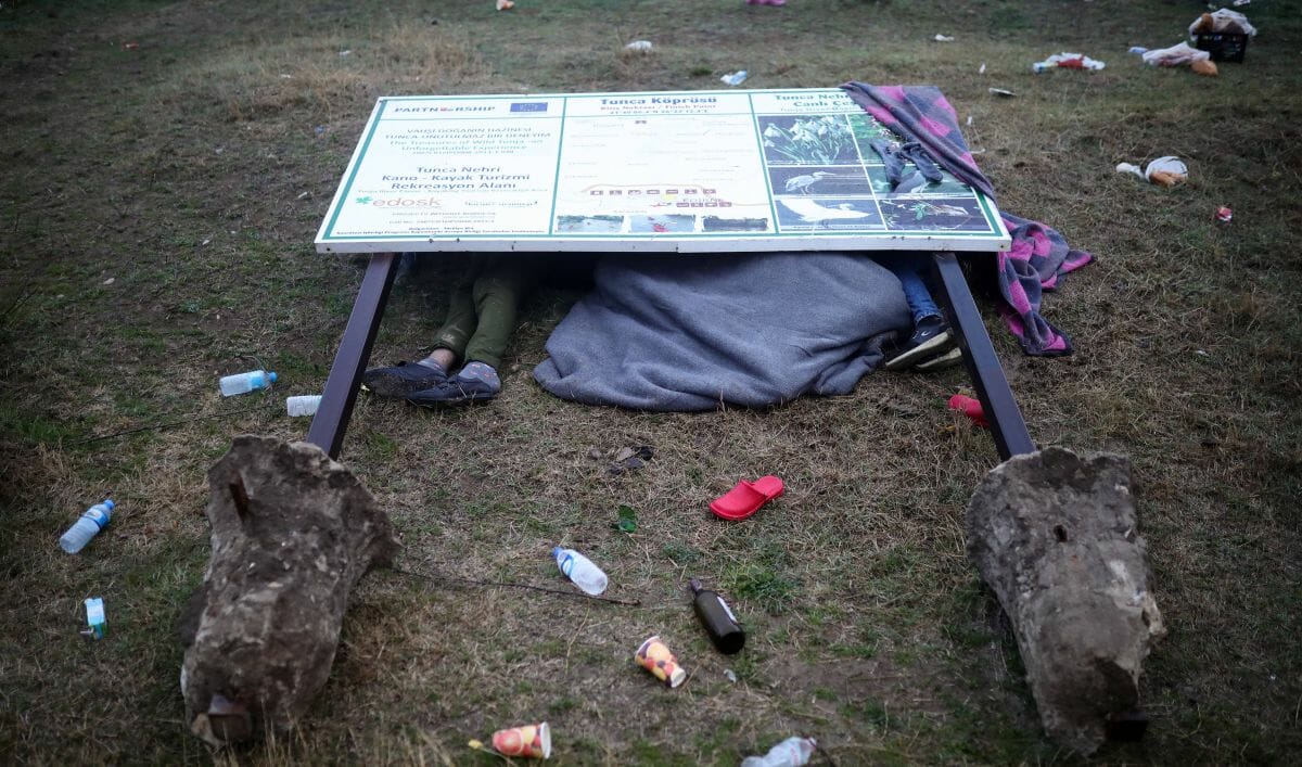 Migranten an der türkisch-griechischen Grenze