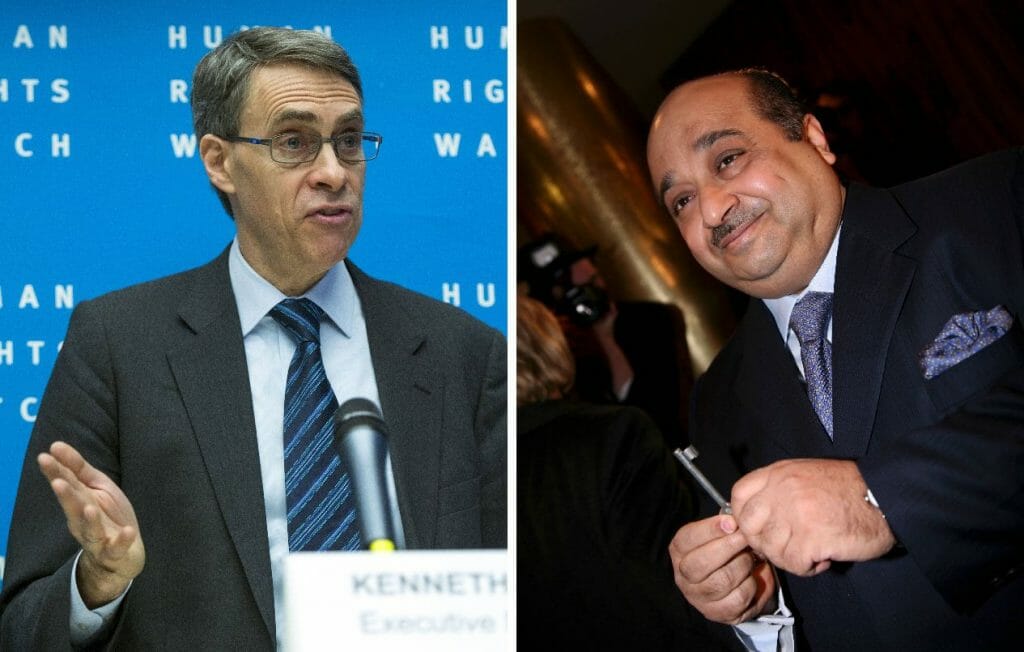 HRW-Geschäftsführer Kennth Roth, saudischer Geschäftsmann Mohamed Bin Issa Al Jaber