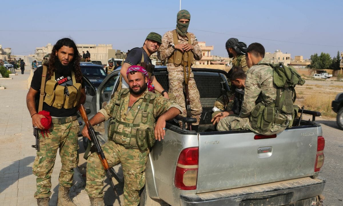 Von der Türkei unterstützte Milizionäre in Syrien