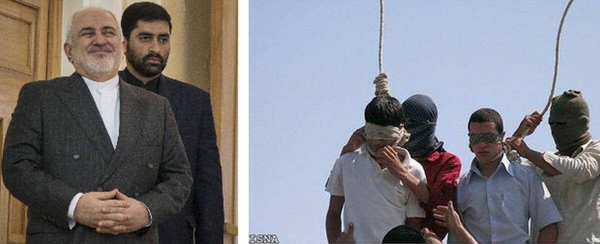 Irans Außenminister Zarif, zwei minderjährige Homosexuelle