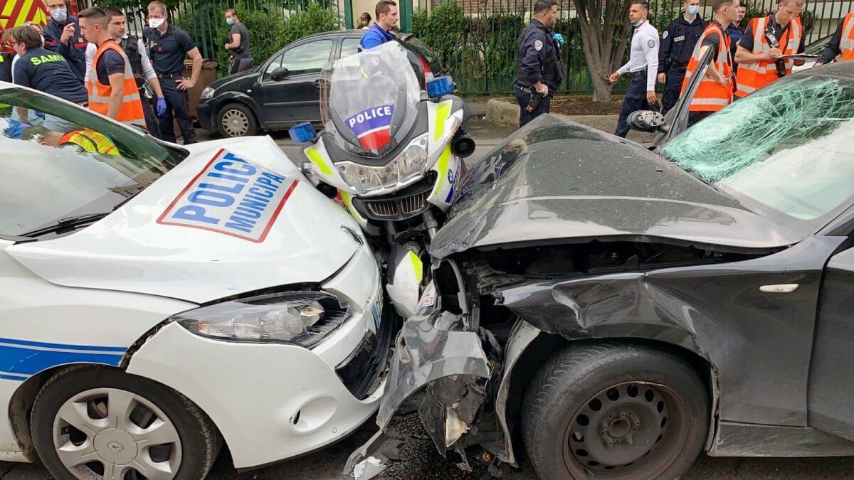 Schauplatz eines Attentats in Colombes „wegen Palästina“ (Synergie-Officiers/Twitter)