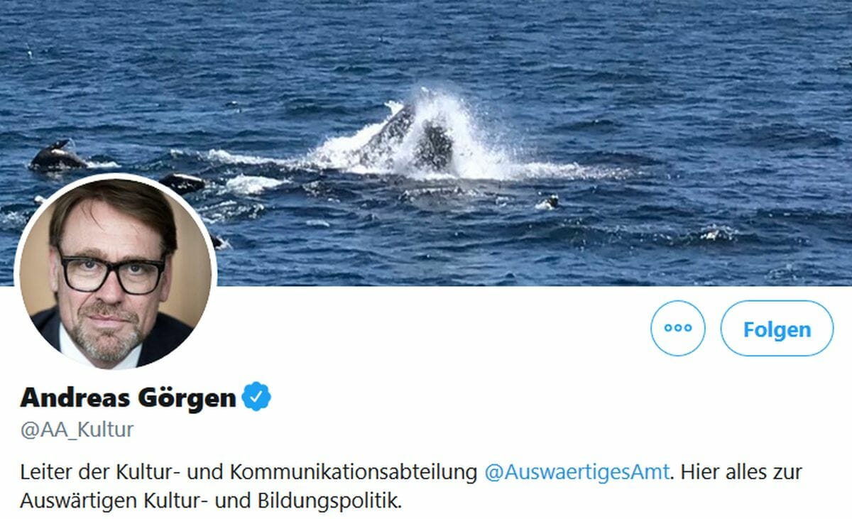 Der Twitter-Account des Leiter der Kultur- und Kommunikationsabteilung des Auswärtigen Amtes