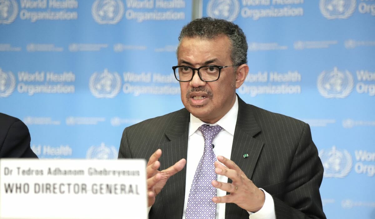 Der Generaldirektor der Weltgesundheitsorganisation WHO Tedros Adhanom Ghebreyesus