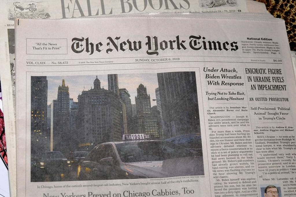 Immer für Seitenhiebe gut, wenn es um Israel geht: die New York Times. (imago images/Dean Pictures)