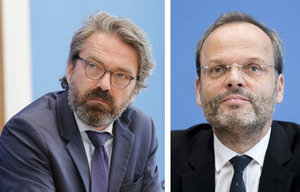 Chefkorrespondent des Deutschlandfunk Stephan Detjen und Antisemitismusbeauftragter der Bundesregierung Felix Klein