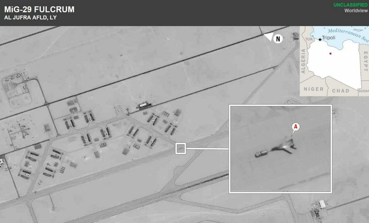 Kürzlich aus Syrien nach Libyen verlegte russische Kampfflugzeuge