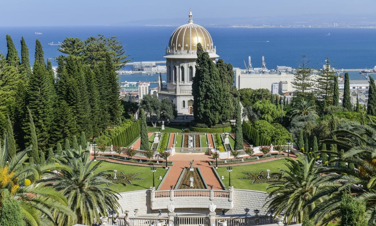 Der Baha'i-Tempel samt Gärten in Haifa