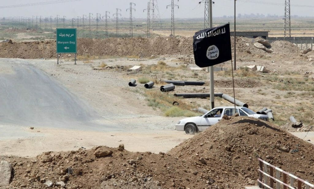 Flagge des Islamischen Staates in Irakisch-Kurdistan