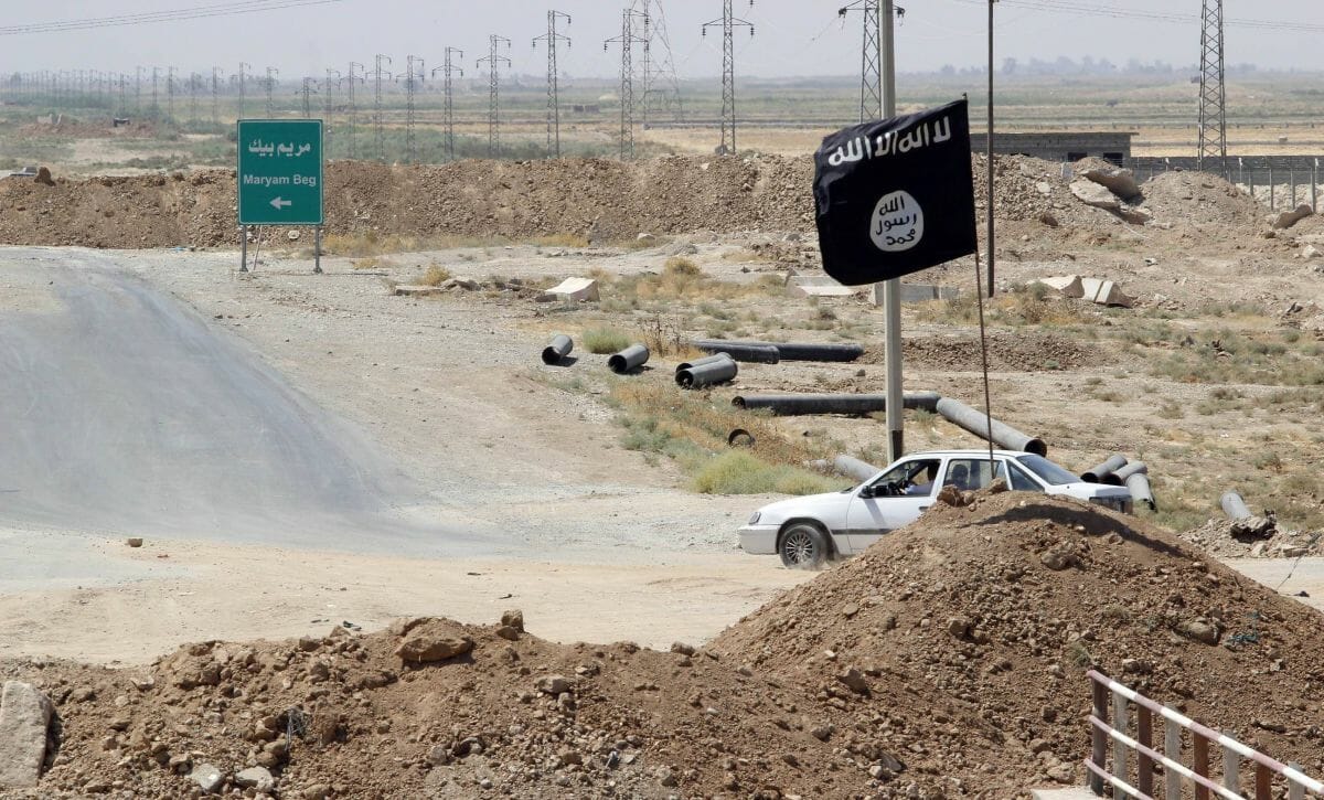 Flagge des Islamischen Staates in Irakisch-Kurdistan