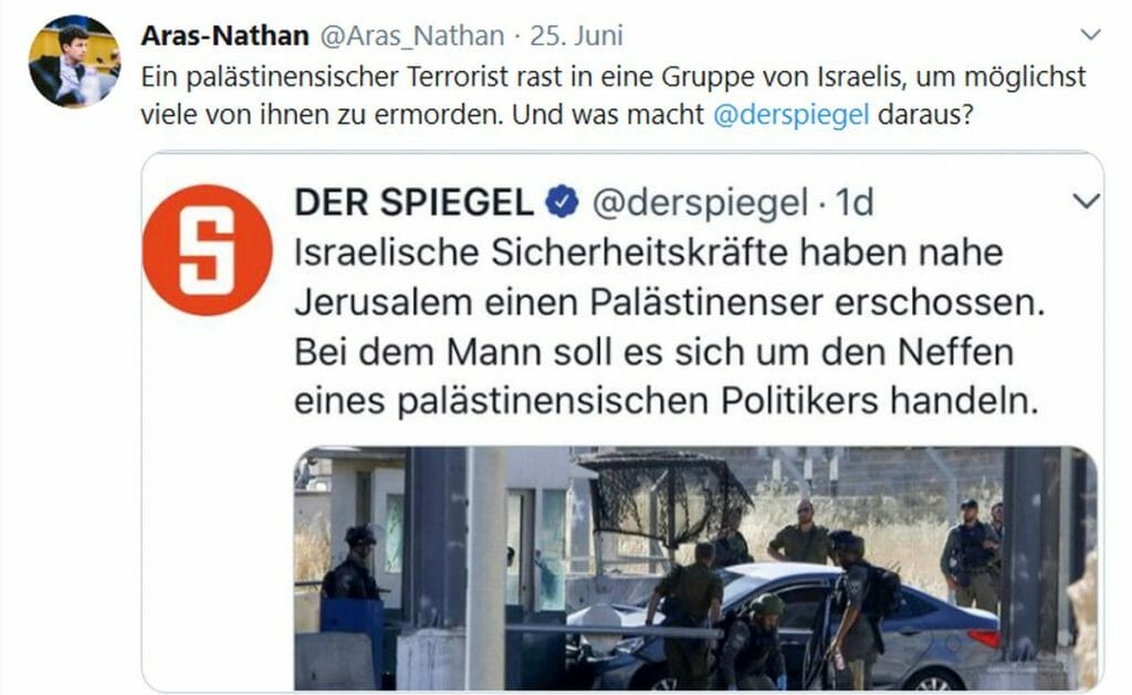 Von einem Attentat ist in der „Spiegel“-Überschrift nicht zu lesen