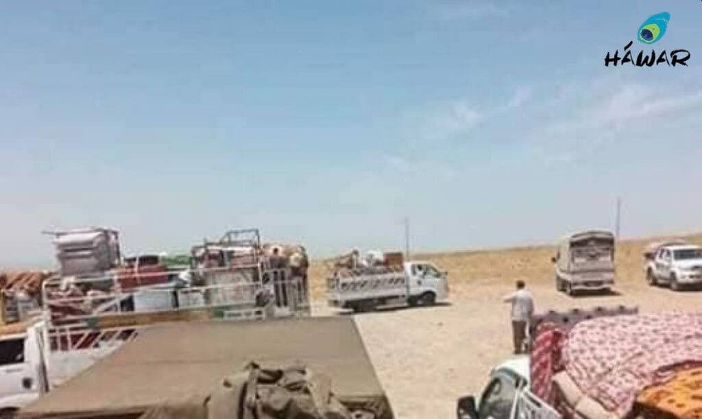 Jesiden fliehen vor den türkischen Luftangriffen im Nordirak