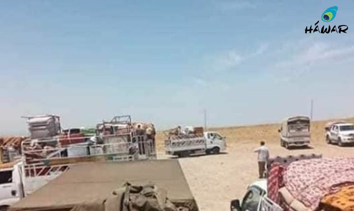 Jesiden fliehen vor den türkischen Luftangriffen im Nordirak