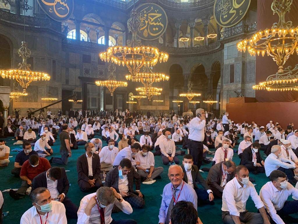 Erdogan hat sich einen Traum erfüllt: Die Hagia Sophia ist wieder eine Moschee. (imago images/Depo Photos)