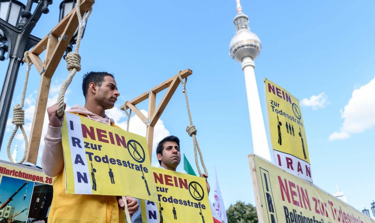 Demonstration gegen die Todesstrafe im Iran