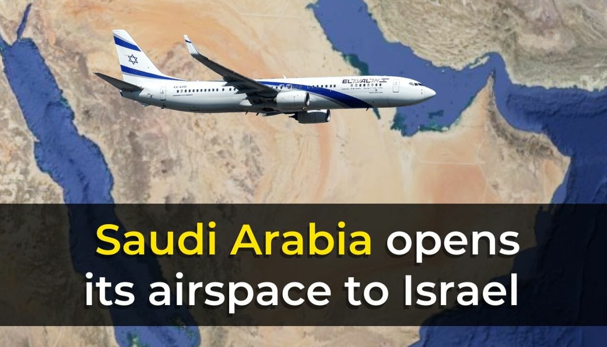 Saudi-Arabien hat erklärt, seinen Luftraum für Israel zu öffnen