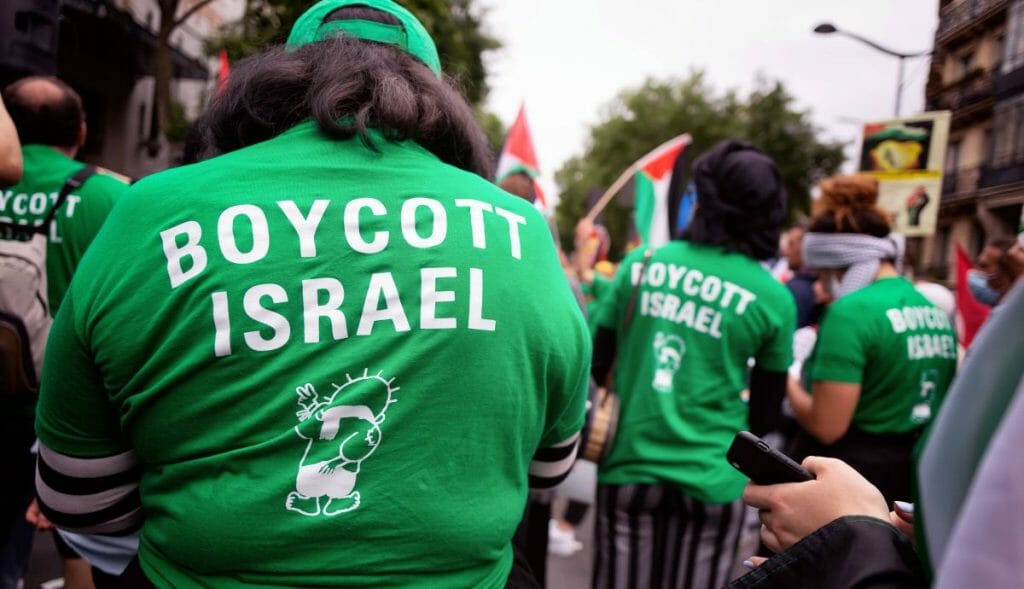 Demonstration der BDS-Bewegung in Paris