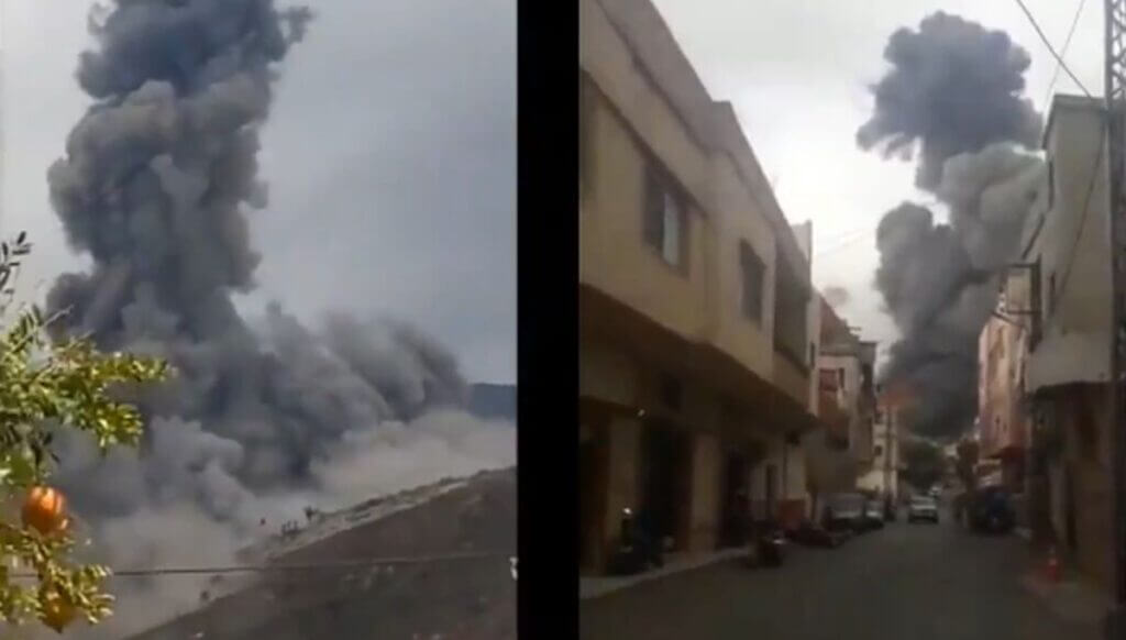 Handy-Aufnahmen der Explosion im Südlibanon
