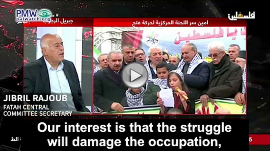 Der Sekretär des Fatah-Zentralkomitees Jibril Rajoub