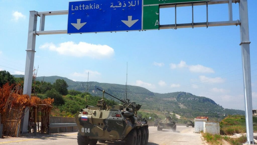 Russische Militärpatrouille in Syrien