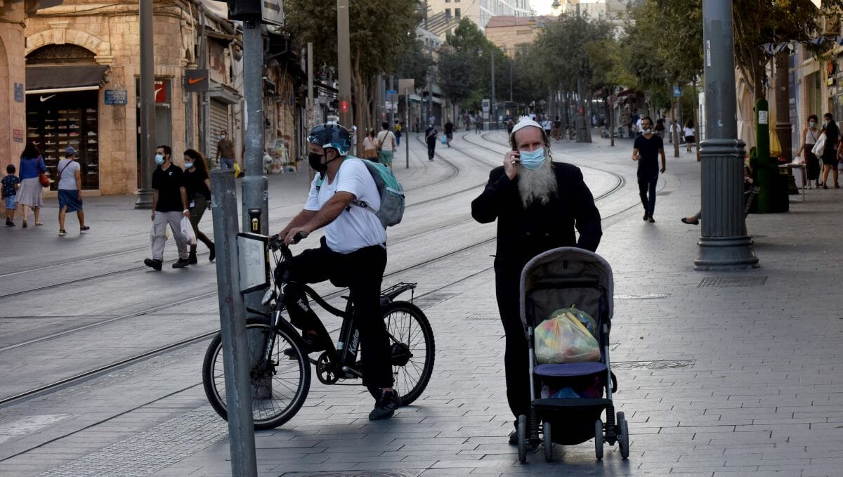Die Jaffa Street in Jerusalem während der Corona-Maßnahmen