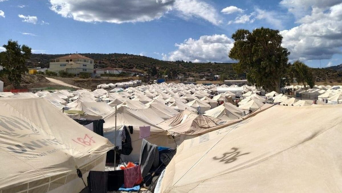Das nach dem Brand neu aufgebaute Lager in Moria