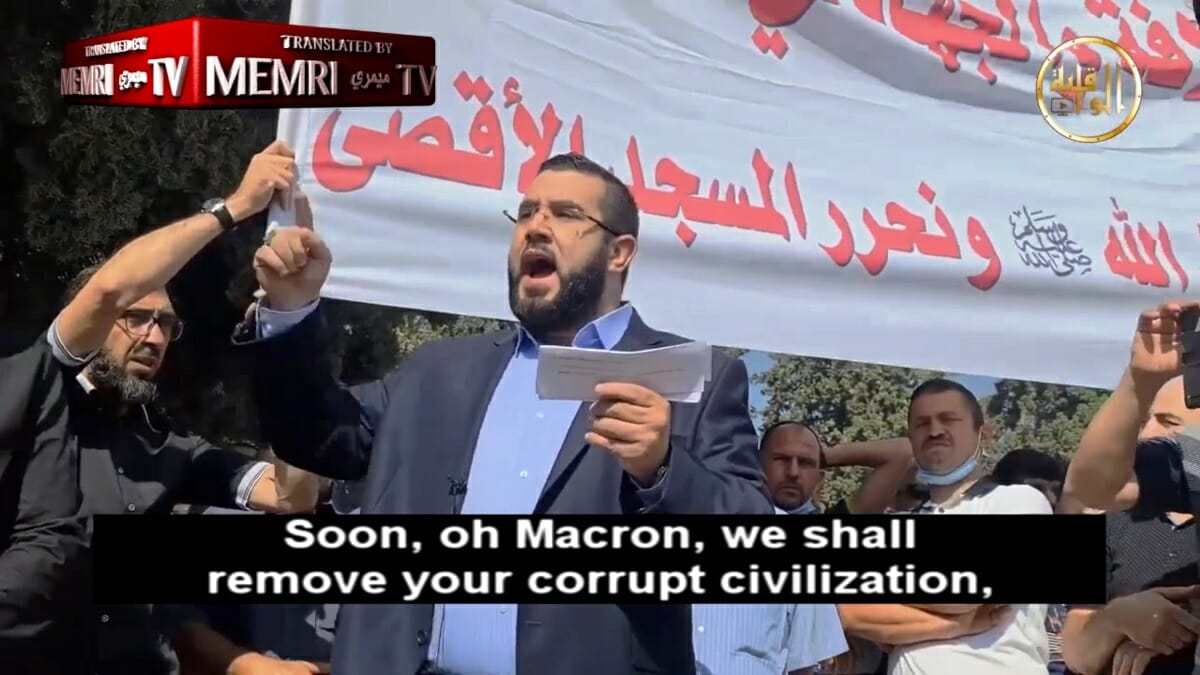 Aufruf zum Dschihad bei einer Kundgebung am Tempelberg in Jerusalem. (© MEMRI TV)