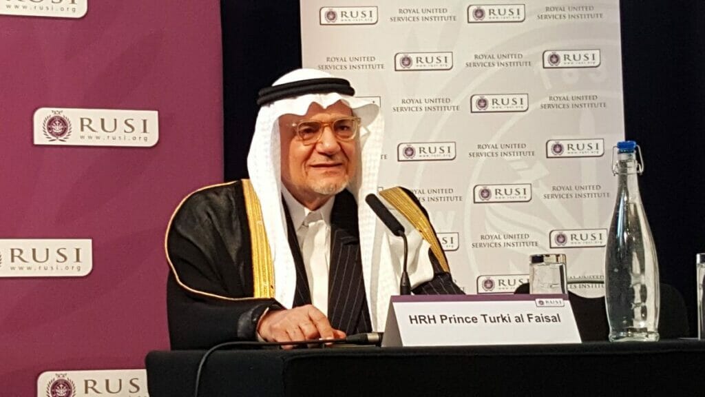 Der ehemalige Chef des saudischen Geheimdienstes und ehemalige Botschafter in Washington Turki al-Faisal