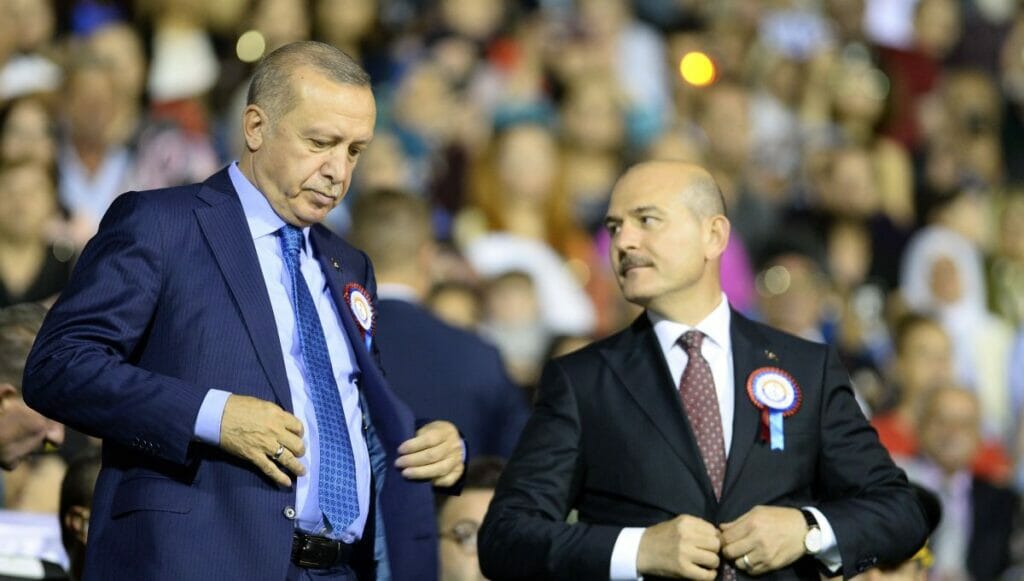 Der türkische Präsident Erdogan und Innenminister Süleyman Soylu
