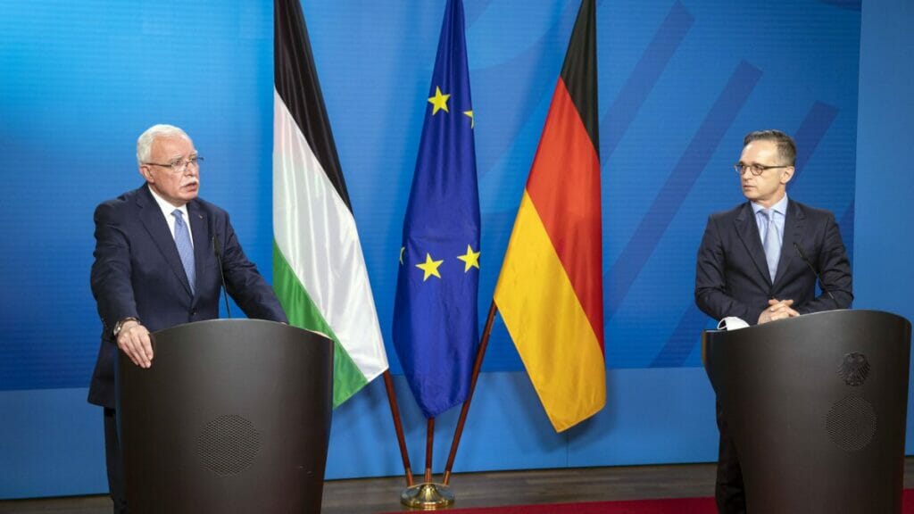 Braucht keine Kritik zu befürchten: Palästinensischer „Außenminister“ Riad Al-Malki beim Treffen mit Heiko Maas