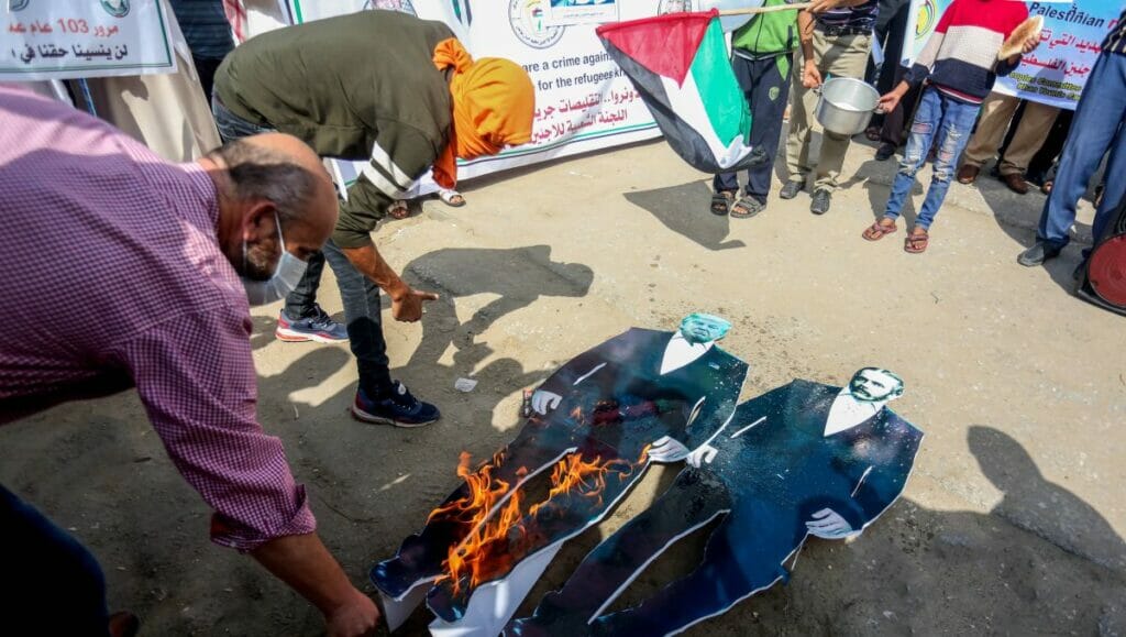 Palästinenser demonstrieren gegen Jahrestag der Balfour-Deklaration