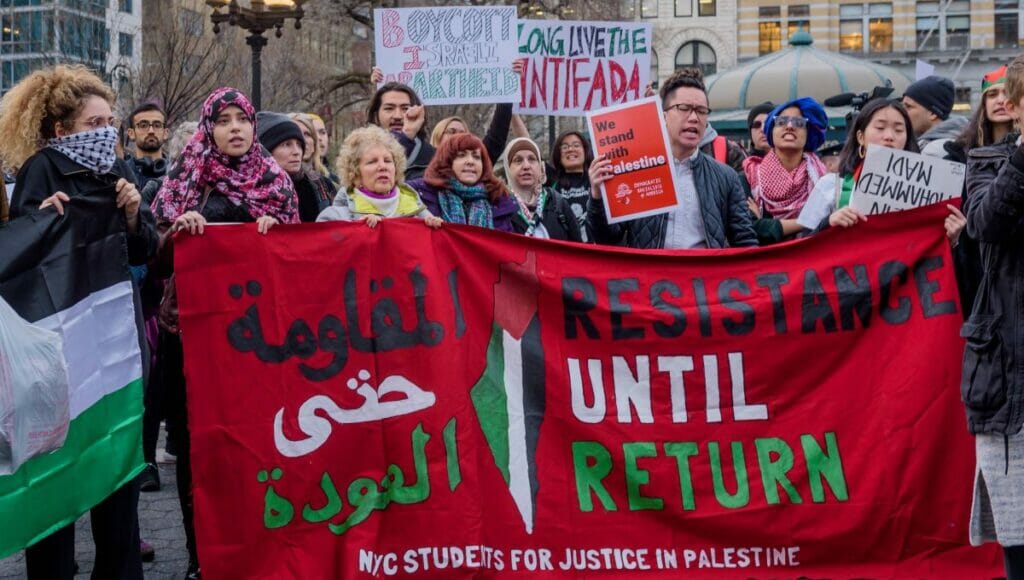 Demonstration von Aktivisten der Israelboykott-Bewegung BDS