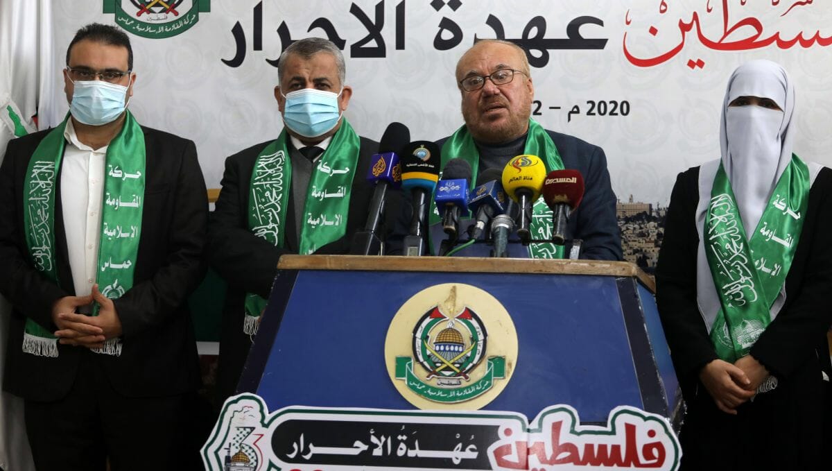 Pressekonferenz der Hamas zum 33. Jahrestag ihrer Gründung