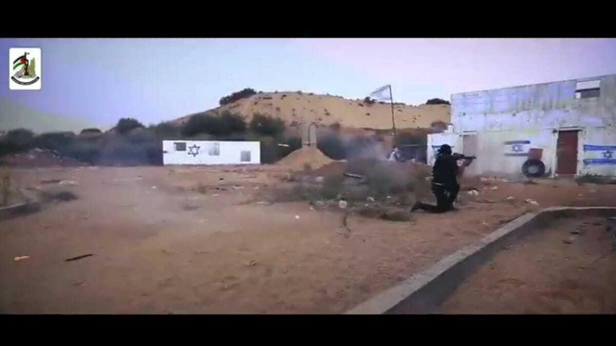 Palästinensisches Porpagandavideo für das gemeinsame Manöver von Hamas, Islamischem Jihad und Fatah