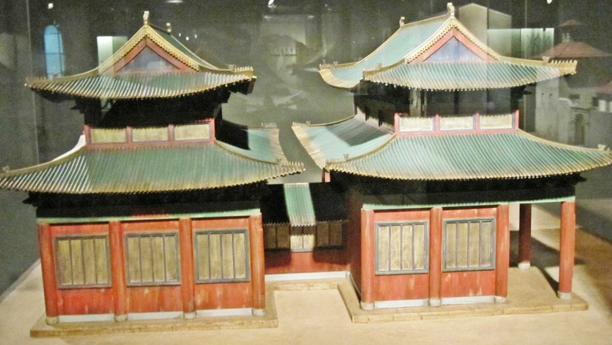 Modell der Synagoge von Kaifeng im Daispora Museum in Tel Aviv