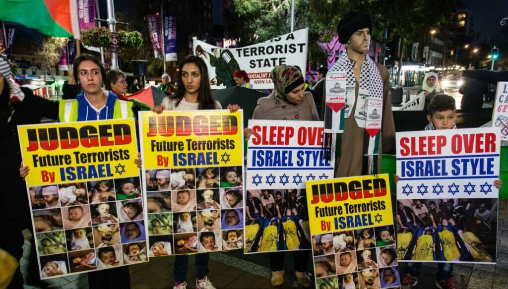 Demonstration der antisemitschen BDS-Bewegung
