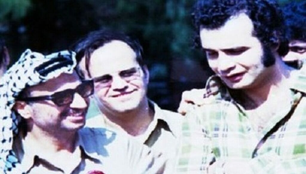 Fatah-Führer Jassir Arafat mit dem Kommandeur des Schwarzen Septembers Ali Hassan Salameh