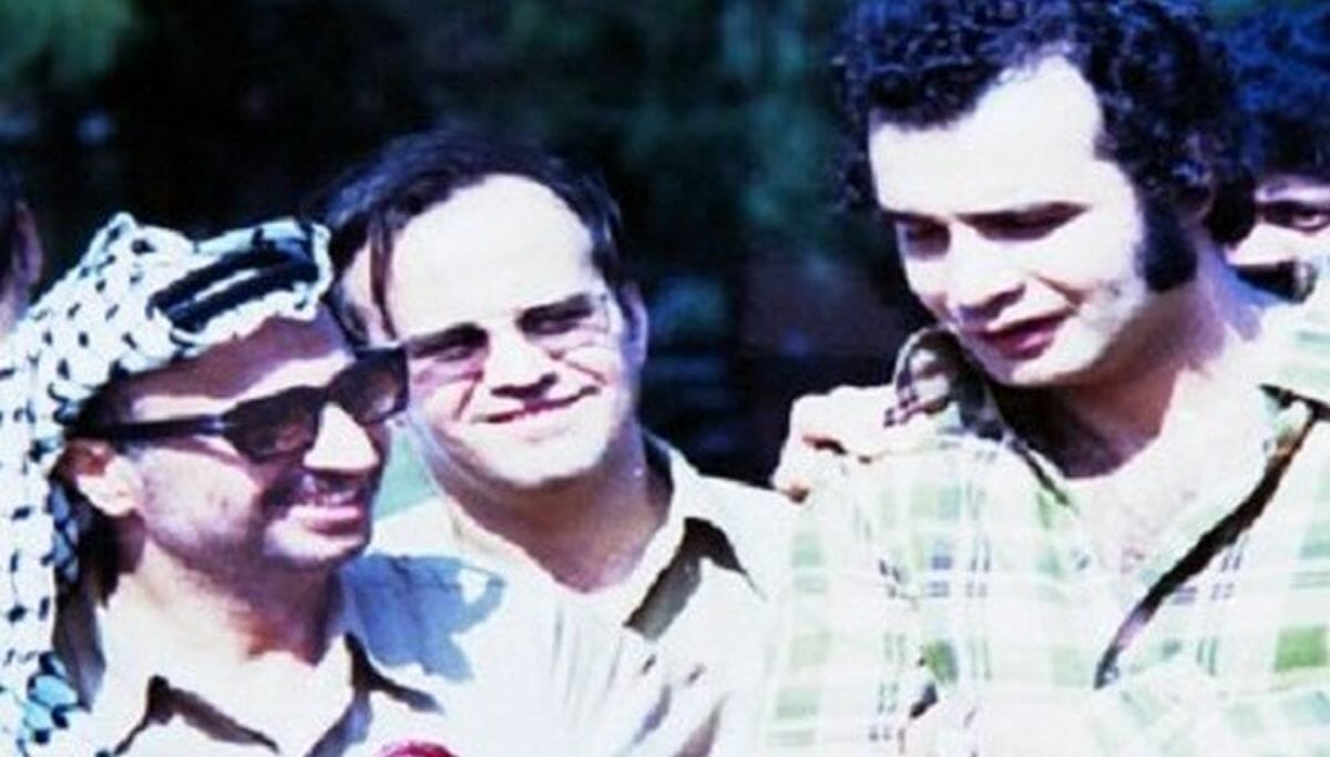 Fatah-Führer Jassir Arafat mit dem Kommandeur des Schwarzen Septembers Ali Hassan Salameh