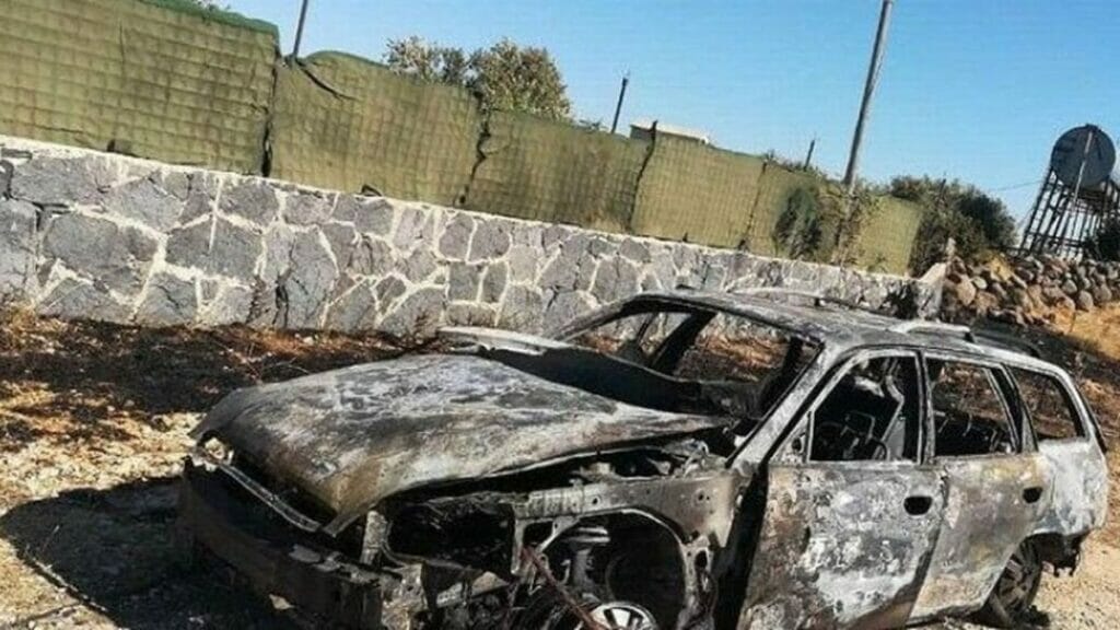 Explsoion eines improvisierten Sprengsatzes des Islamischen Staates in Raqqa