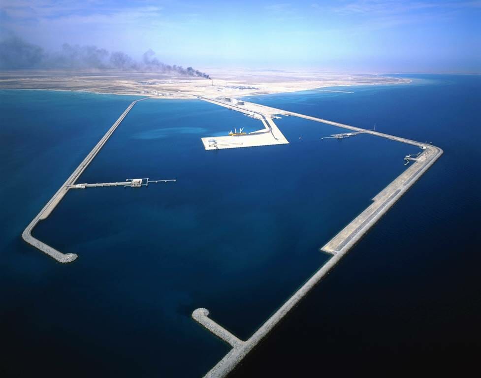 Erdgas-Raffinerie in Katar. (© <a href="http://www.imago-images.de">imago images</a>/Photoshot/Construction Photography)