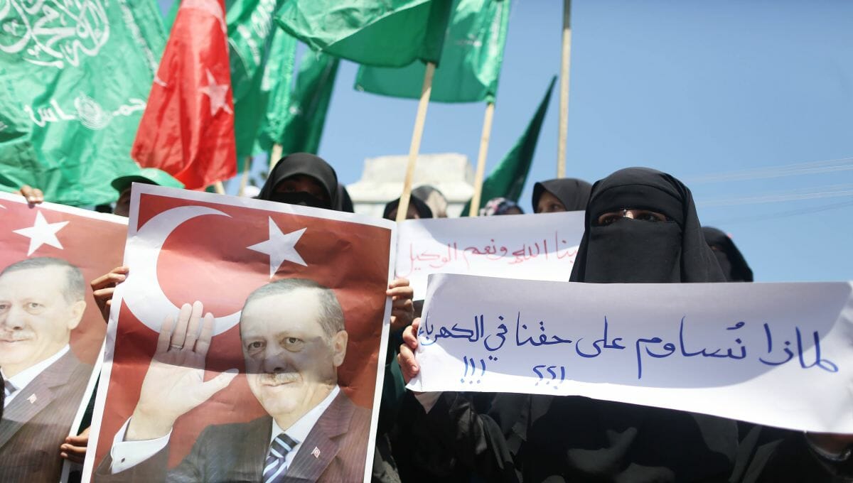 Hamas-Anhänger demonstrieren in Gaza für Erdogan
